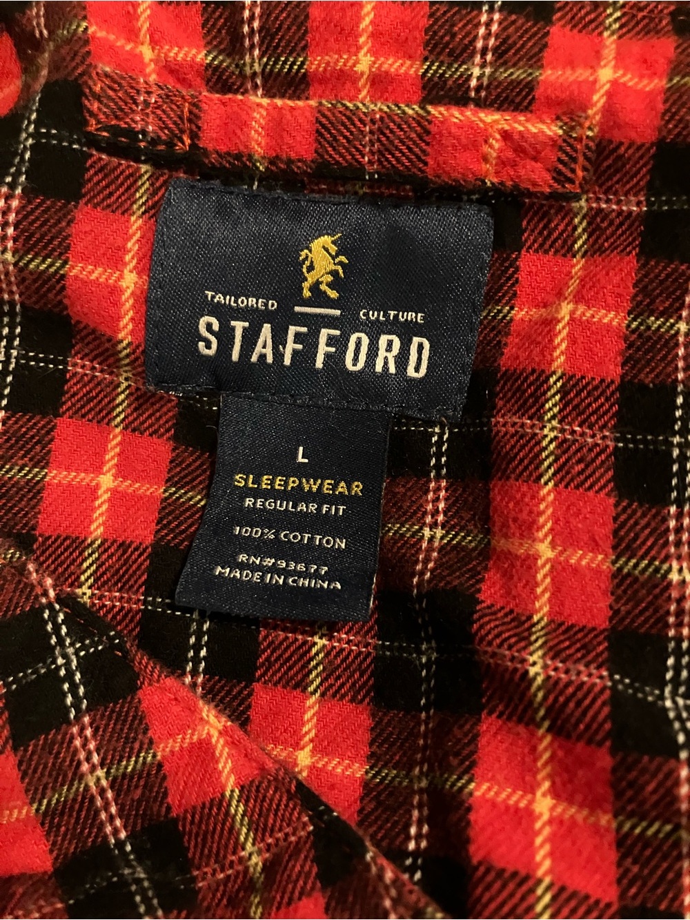 Stafford Women’s Large Plaid 100% Cotton Long Nightshirt - Picture 6 of 6
